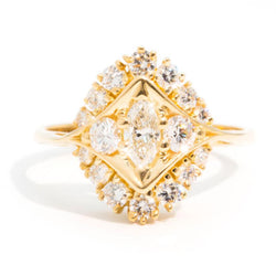 Zelda 18 Carat Yellow Gold Vintage Cluster Diamond Ring Rings Imperial Jewellery Imperial Jewellery - Hamilton
